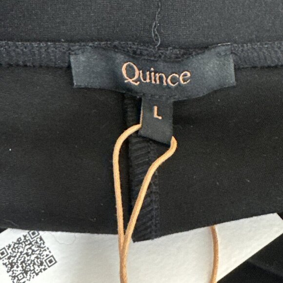 Quince Women's L Tall Ultra Stretch Pull On Ponte Pant Black NWT Inseam 31" - Picture 8 of 12